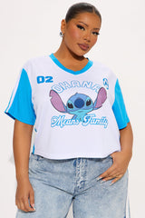 Ohana Stitch Striped Jersey Tee - White/combo