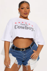 Cool It Cowboy Tee - White