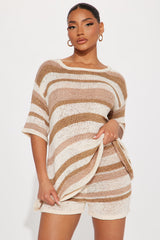 Lyla Short Set - Taupe/combo