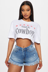 Cool It Cowboy Tee - White