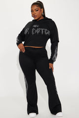 Von Dutch Fire Racer Rhinestone Flared Pant - Black