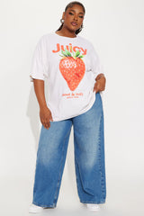 Juicy Summer Oversized Washed Tee - White