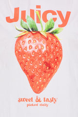 Juicy Summer Oversized Washed Tee - White
