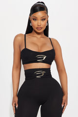 Trend Setter Textured Pant Set - Black