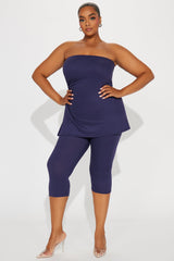 Snap A Picture Capri Set - Navy