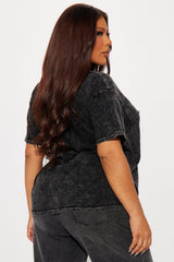 Martin Luther King Retro Washed Tee - Black Wash