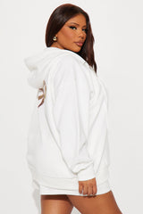 Wellness Club Bow Zip Hoodie - Ivory