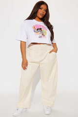 Barbie Rodeo Cowgirl Cropped Tee - White