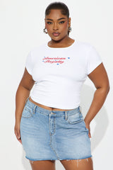 American Royalty Baby Tee - White