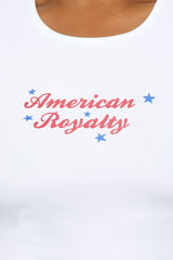 American Royalty Baby Tee - White
