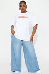 Do Yoga & Drink Tequila Oversized Tee - White