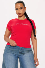 Miss Americana Star Baby Tee - Red