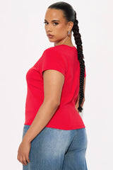 Miss Americana Star Baby Tee - Red