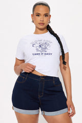 Slow Life Baby Tee - Heather Grey