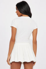 Mojito Please Graphic Tee With Bow - White