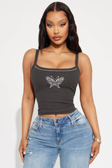 Butterfly Kisses Top - Grey