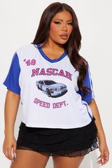 Nascar Striped Jersey Tee - White/combo