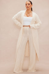 Selena Cardigan Sweater Set - Cream