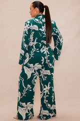 Aubrey Floral Blazer Set - Green/combo