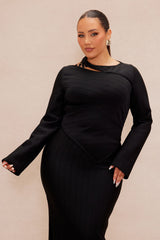 Nara Bandage Skirt Set - Black