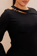 Nara Bandage Skirt Set - Black