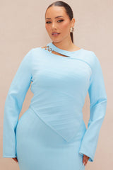 Nara Bandage Skirt Set - Light Blue