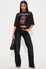 The Rolling Stones Layered Mesh Tee - Black