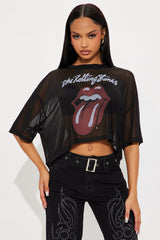 The Rolling Stones Layered Mesh Tee - Black