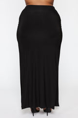 Mariah Slit Skirt Set - Black