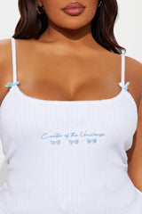 Center Of The Universe Bow Cami Top - Ivory