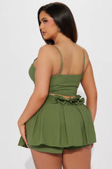 Walked Past You Skort Set - Olive