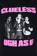 Clueless As If Oversized Tee - Black