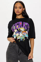 Rugrats Babies Oversized Tee - Black