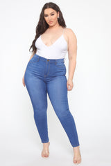 Emma Super Stretch High Rise Skinny Jean - Blue