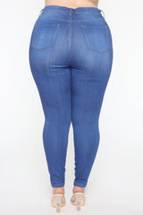 Emma Super Stretch High Rise Skinny Jean - Blue