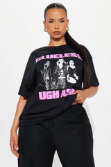Clueless As If Oversized Tee - Black