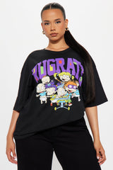 Rugrats Babies Oversized Tee - Black