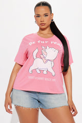 Marie Be Fur Real Graphic Tee - Pink