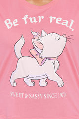 Marie Be Fur Real Graphic Tee - Pink