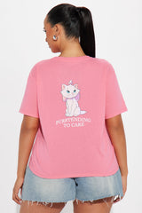 Marie Be Fur Real Graphic Tee - Pink