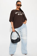 Made in NYC Oversized Tee - Dark Brown