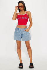 New York Layered Tank Top - Red