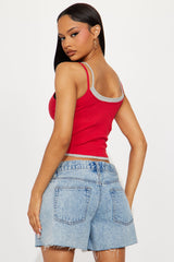 New York Layered Tank Top - Red