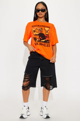 Boyz N The Hood Neon Oversized Tee - Neon Orange