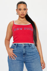 New York Layered Tank Top - Red