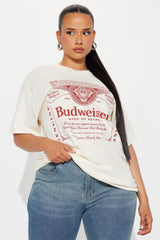 Vintage Budweiser Oversized Tee - Natural