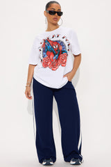 Spiderman Great Power Roses Oversized Tee - White