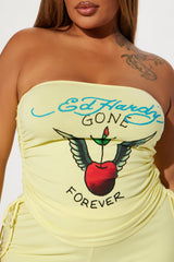 Ed Hardy Pierced Heart Pant Set - Yellow
