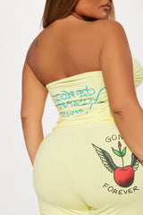 Ed Hardy Pierced Heart Pant Set - Yellow