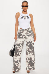 Howdy Ribbed Tank - White